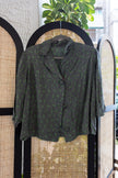 Vintage funky patterned cropped shirt
