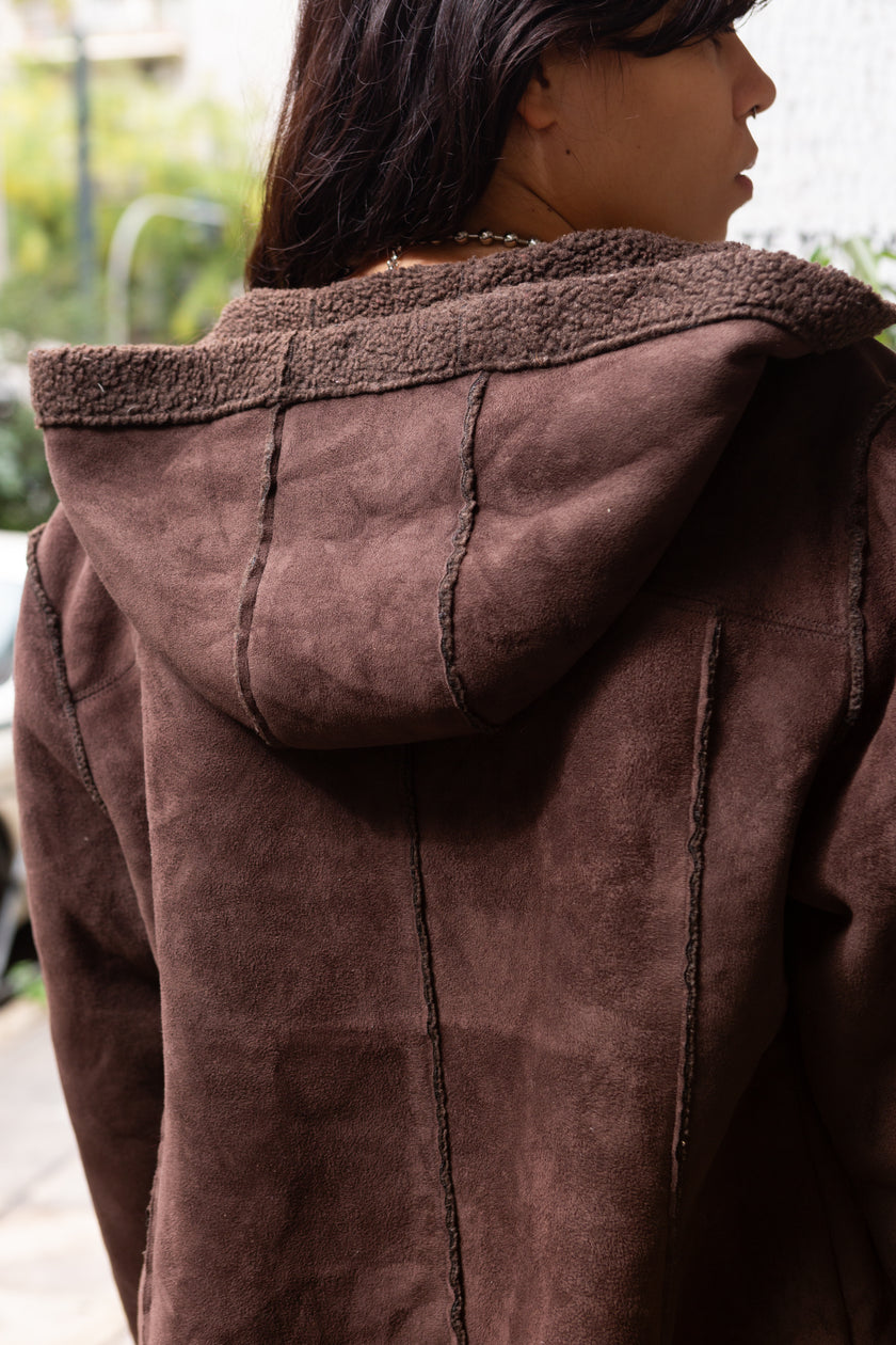 Super cute retro style faux mouton jacket