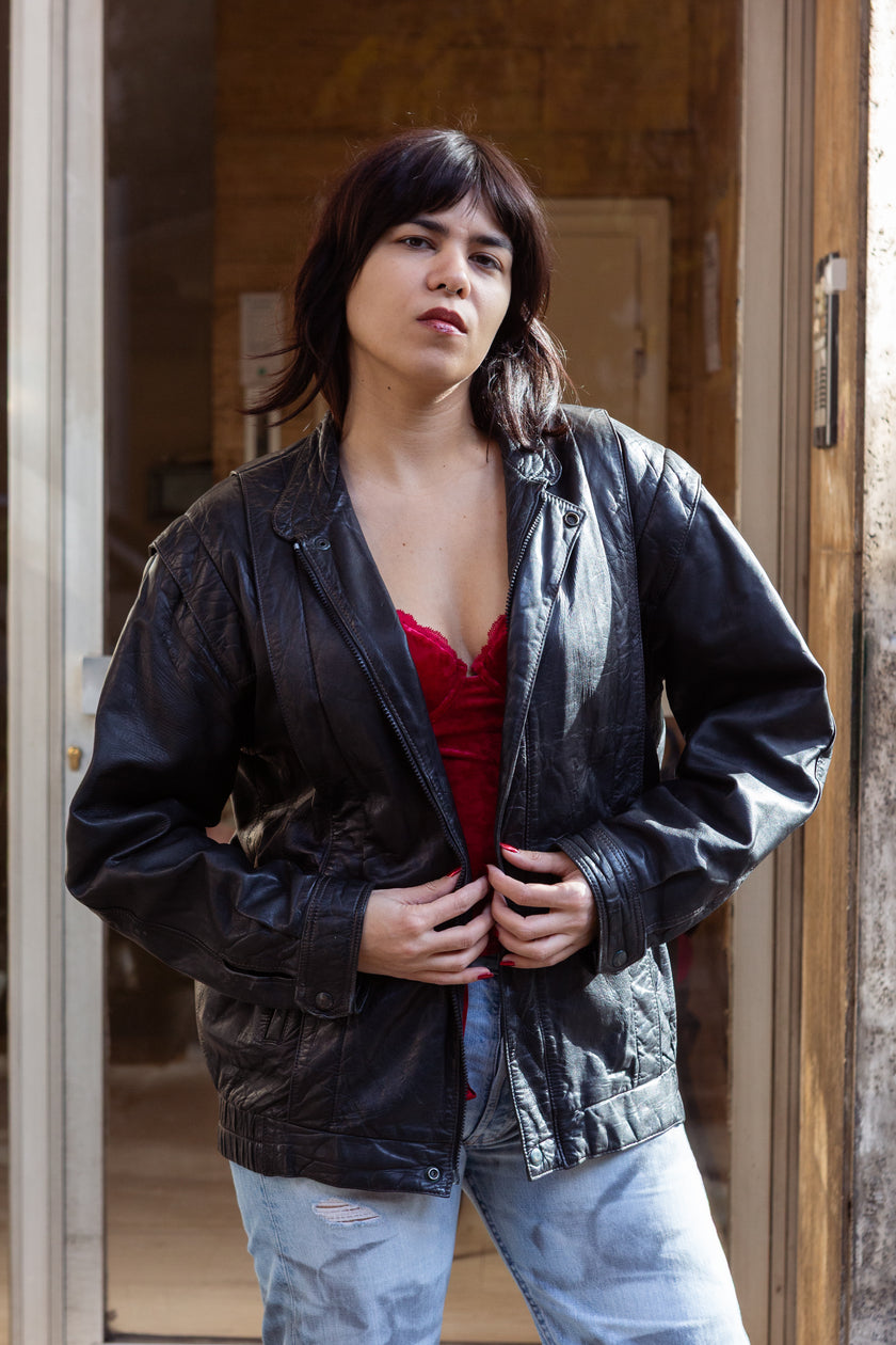 Vintage Men’s leather bomber jacket (L)