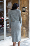Vintage super hot office 2 piece set with zipper top (S/M)