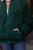 Super cool green genuine leather jacket