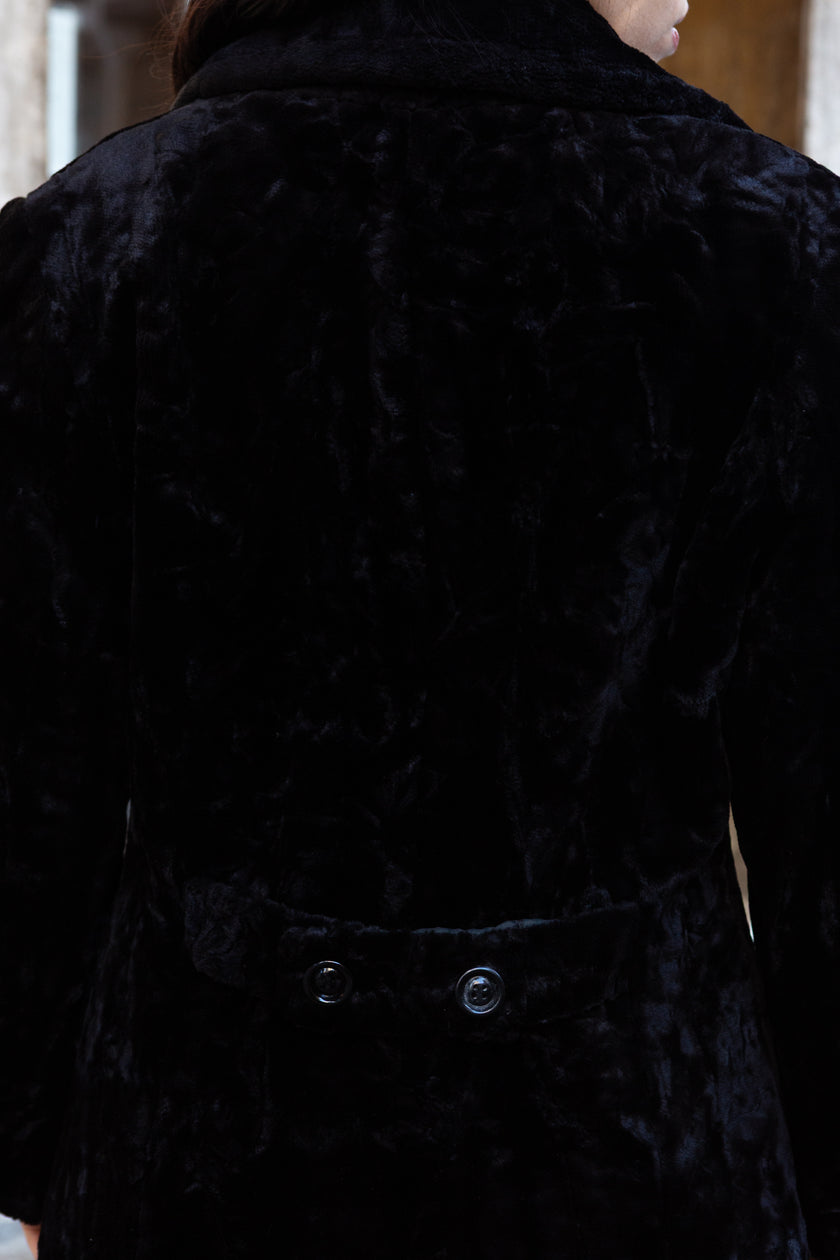 Italian vintage faux fur jacket (M)