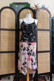Vintage Y2K asymmetrical Floral Mesh Skirt