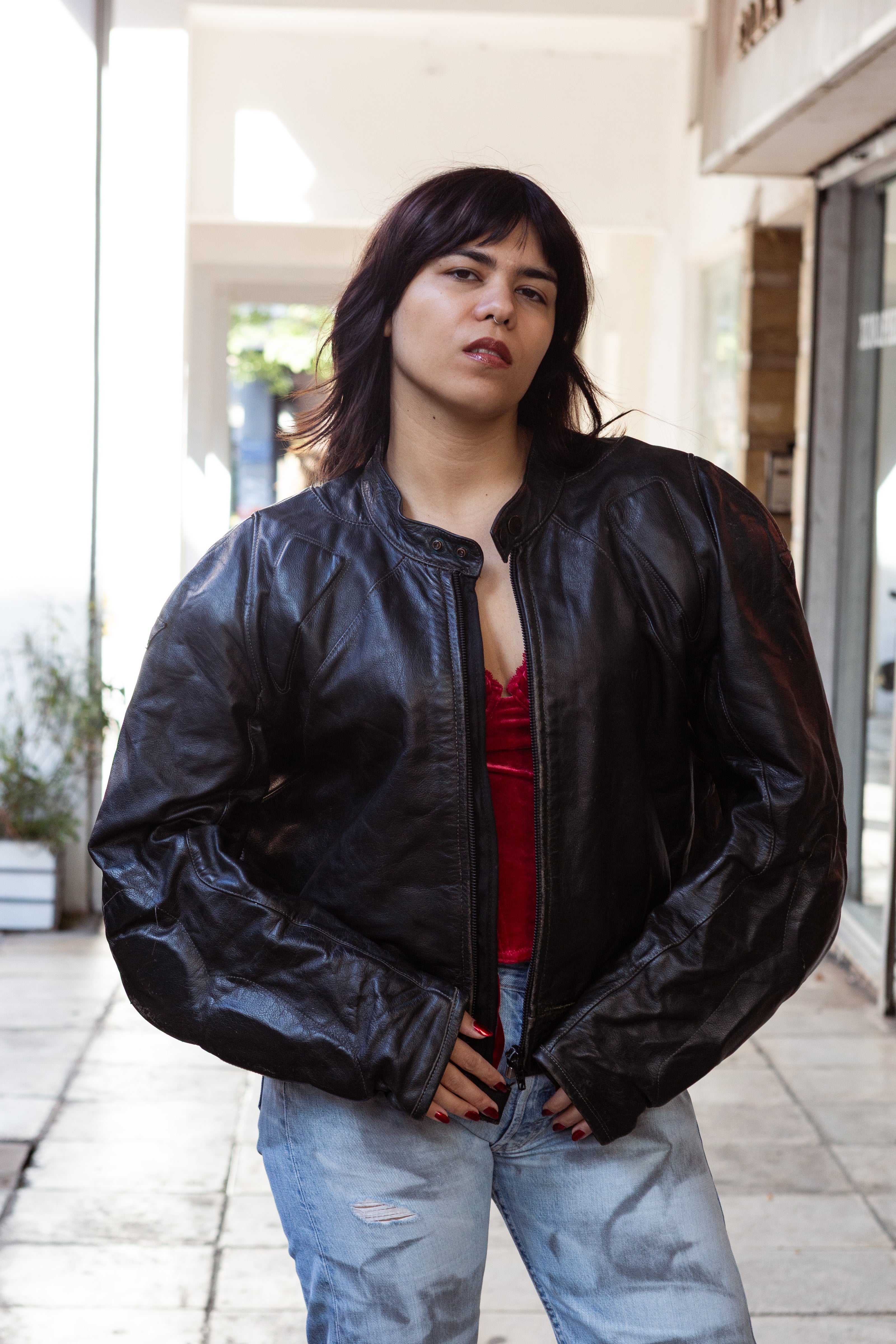 Dainese Men’s leather motorcycle jacket (XL)