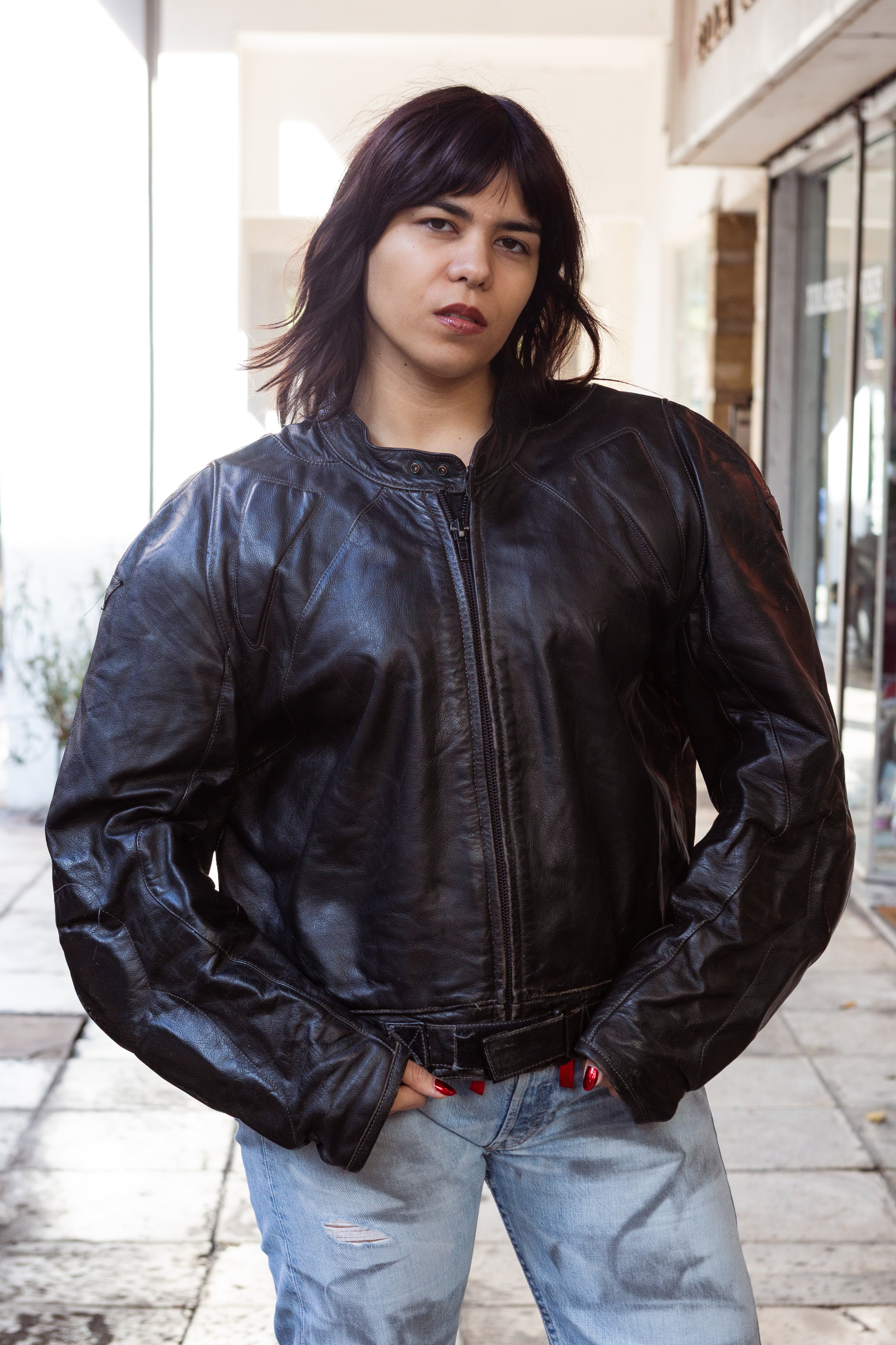 Dainese Men’s leather motorcycle jacket (XL)