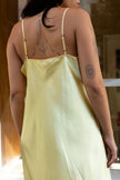 Gorgeous romantic maxi yellow slip dress