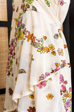 CRISTINA GAVIOLI Whimsical Floral Layered Chiffon Dress