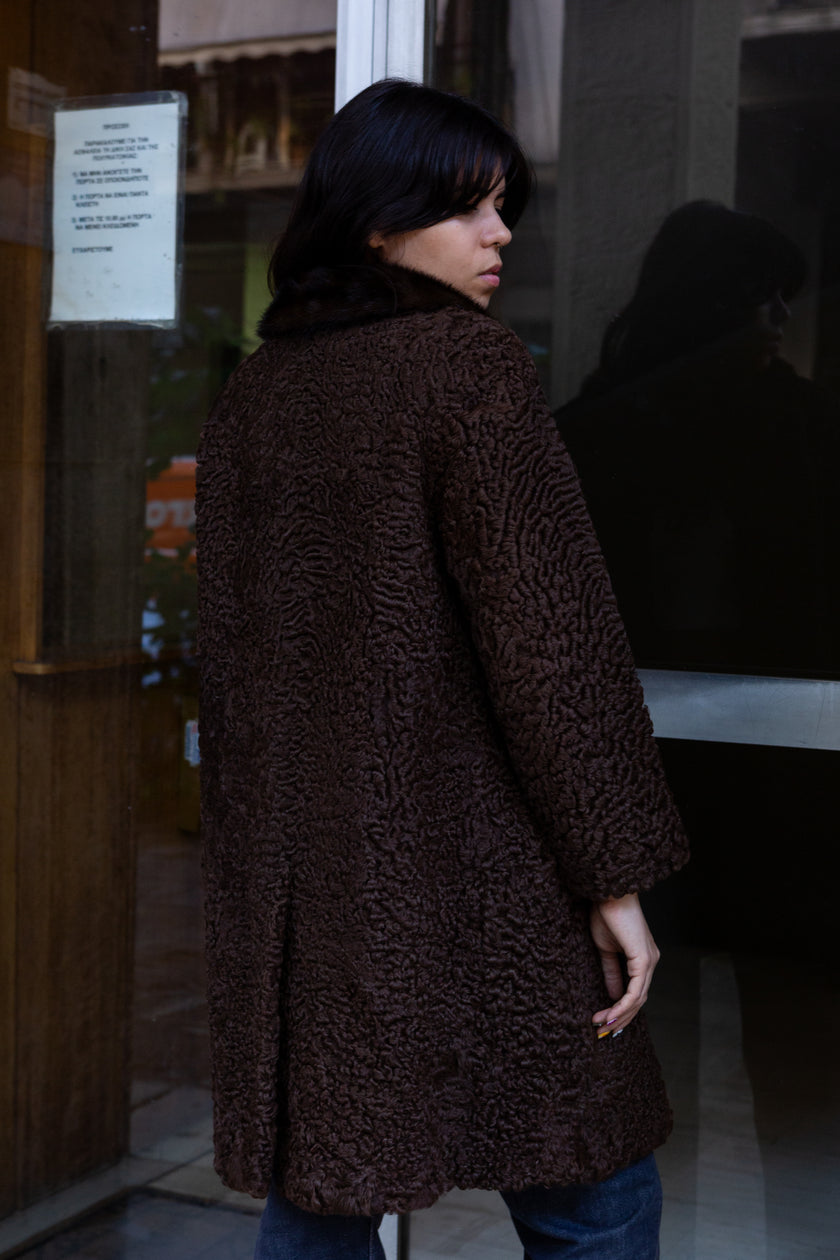 Stunning Vintage genuine Astrakhan fur coat