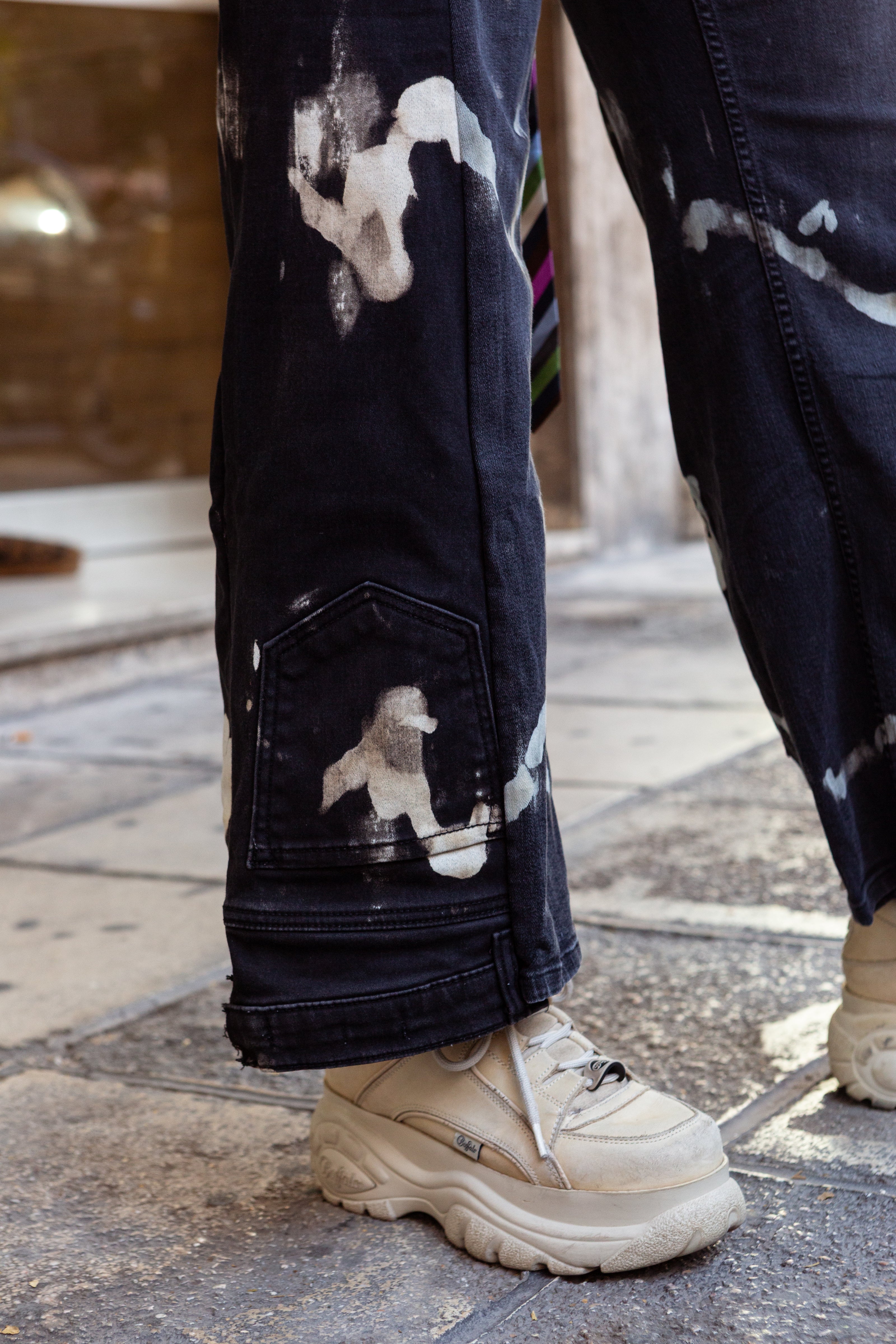 Thoughts reworked super hot low waisted up-cycled jeans (EU36)