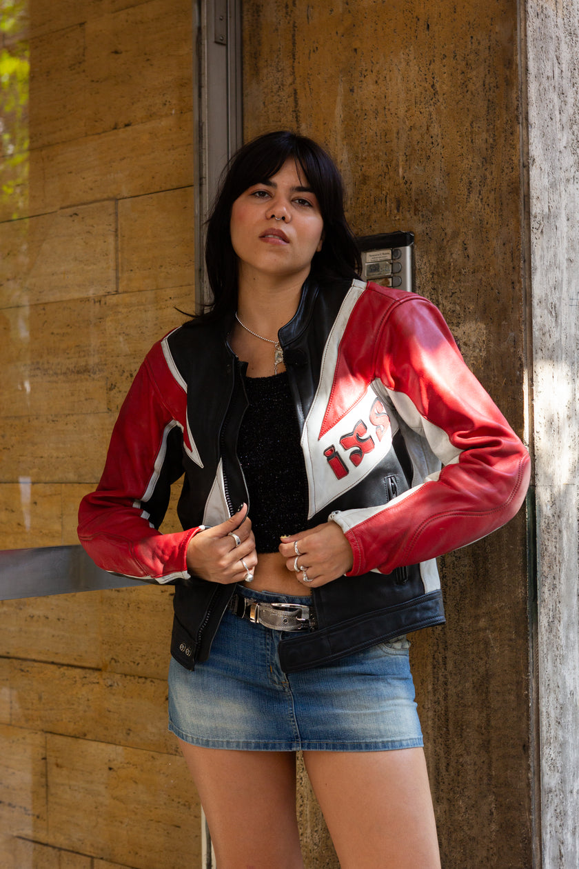 Stunning Men's leather motorcycle jacker