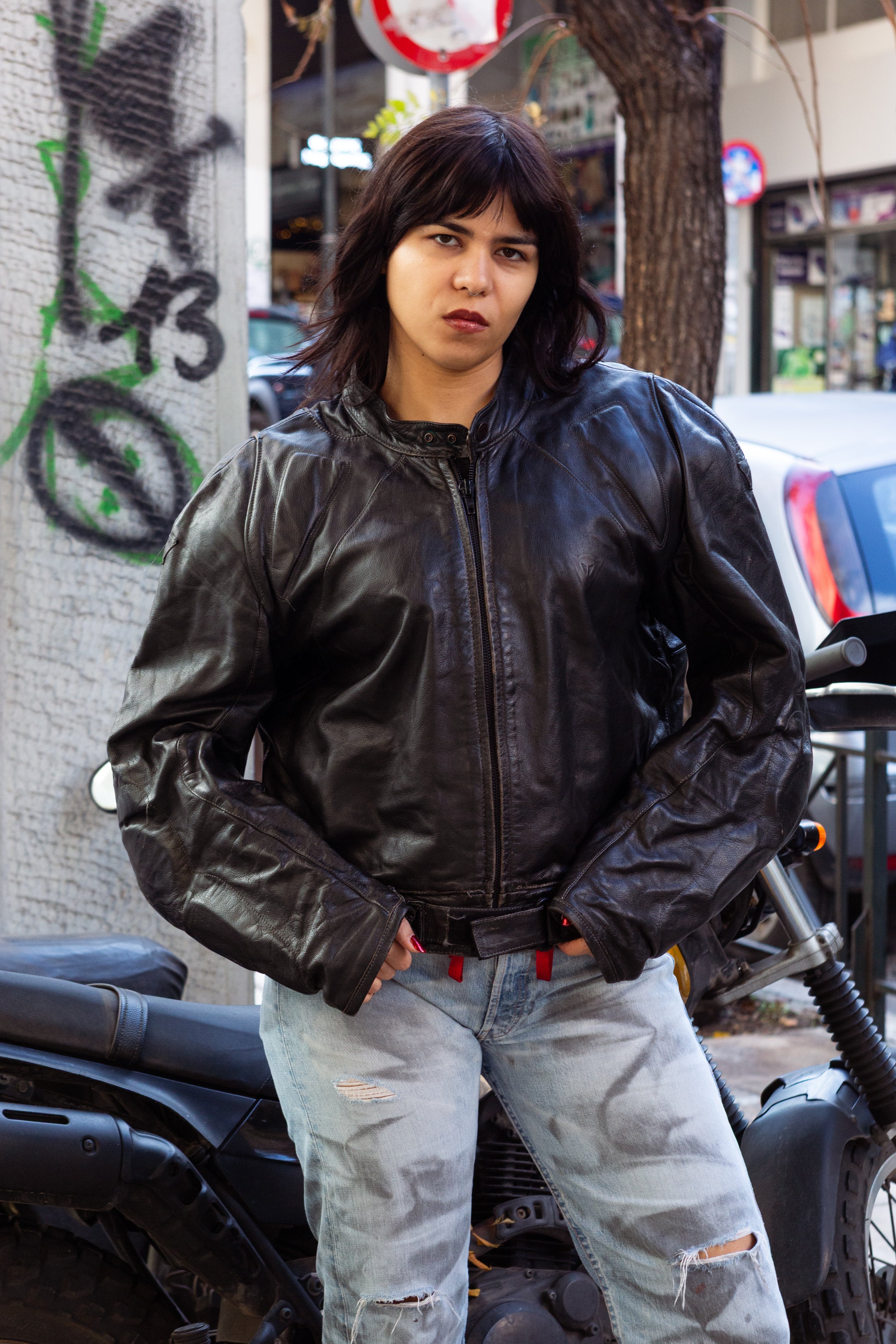 Dainese Men’s leather motorcycle jacket (XL)