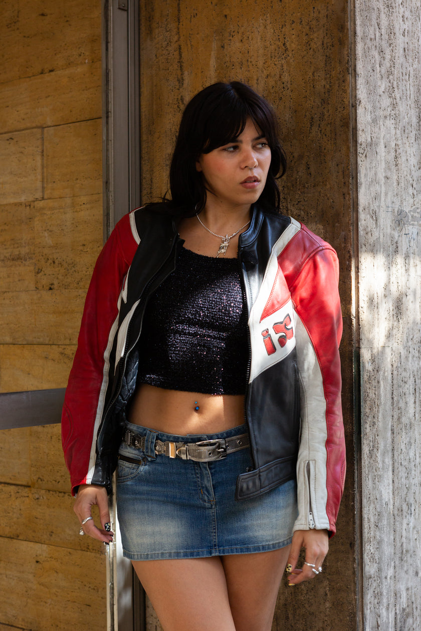 Stunning Men's leather motorcycle jacker