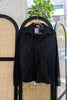 Vintage Gothic Black Shirt – Sheer Sleeves & Embroidered Panel Button-Up
