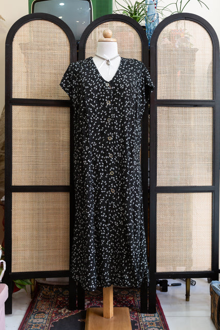 Floral button up dress