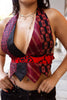 Cosette Stunning Up-cycled top with vintage ties
