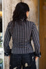 Office siren striped shirt with super extra colar