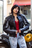 Woman’s leather motorcycle jacket (M/L)