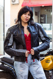 Woman’s leather motorcycle jacket (M/L)