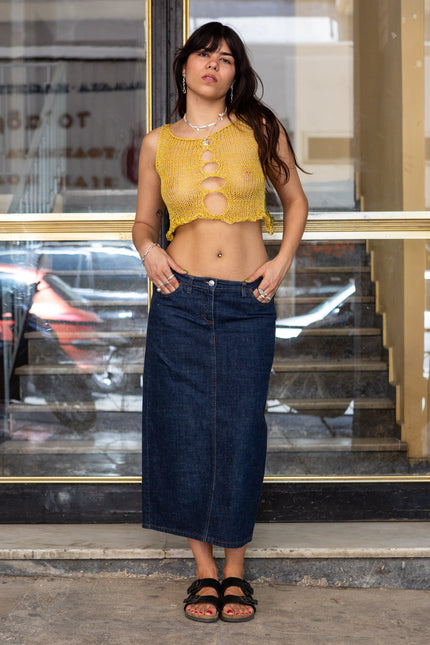 Stunning maxi denim skirt