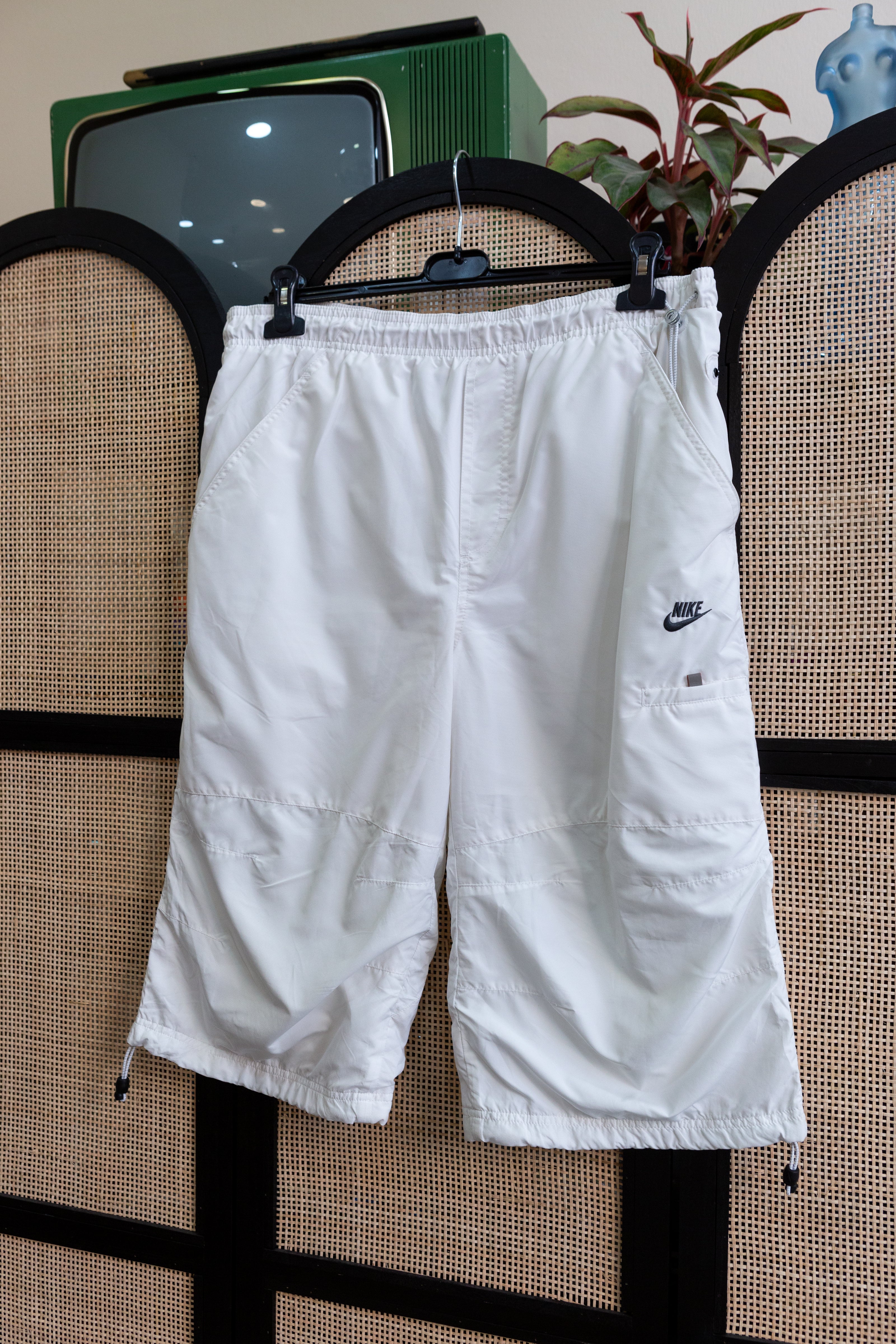 Nike White Windbreaker Shorts / Track Shorts