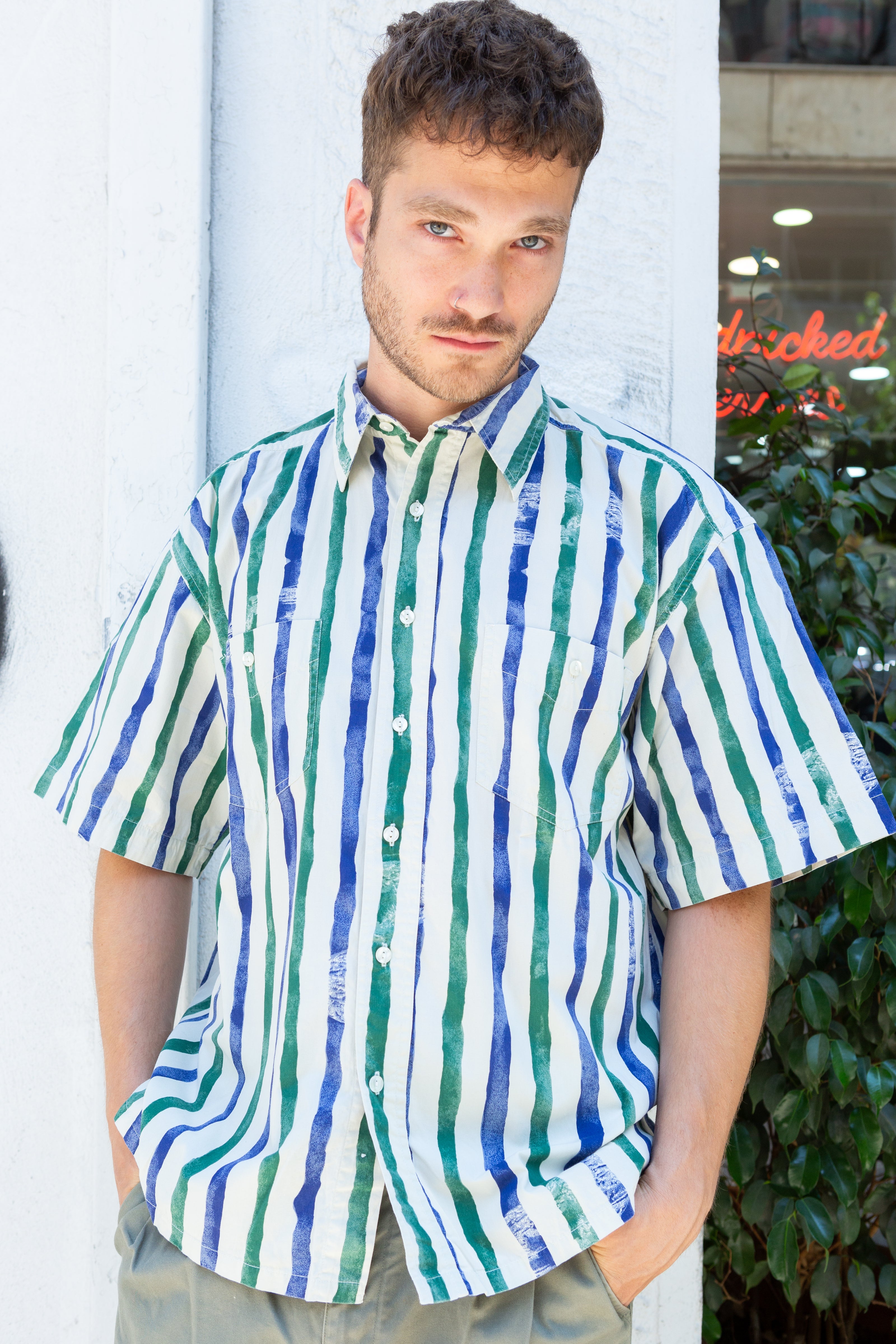 Vintage funky striped shirt
