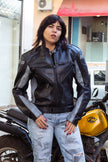 Woman’s leather motorcycle jacket (M/L)