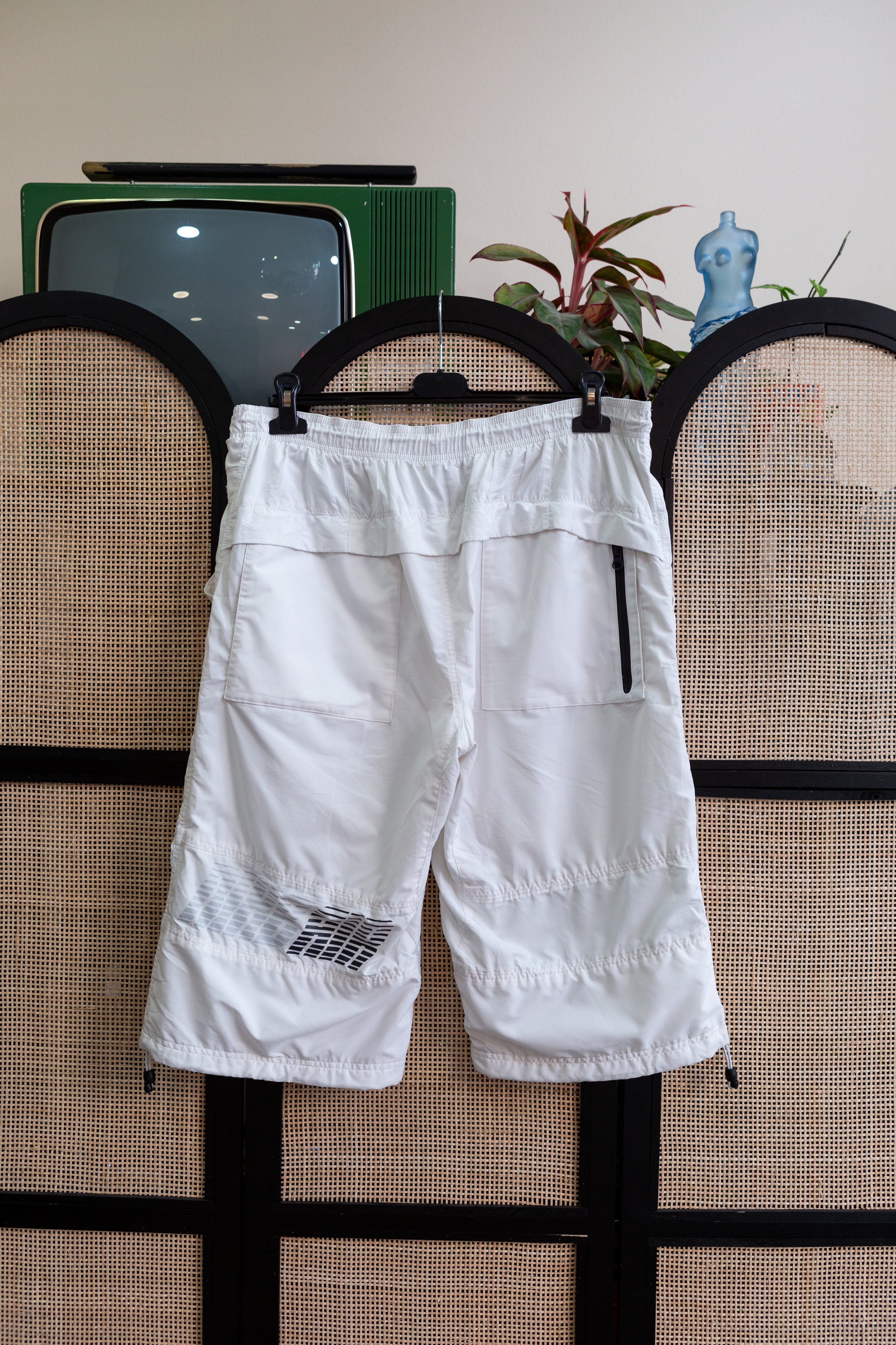 Nike White Windbreaker Shorts / Track Shorts