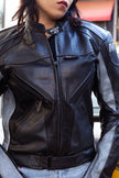 Woman’s leather motorcycle jacket (M/L)