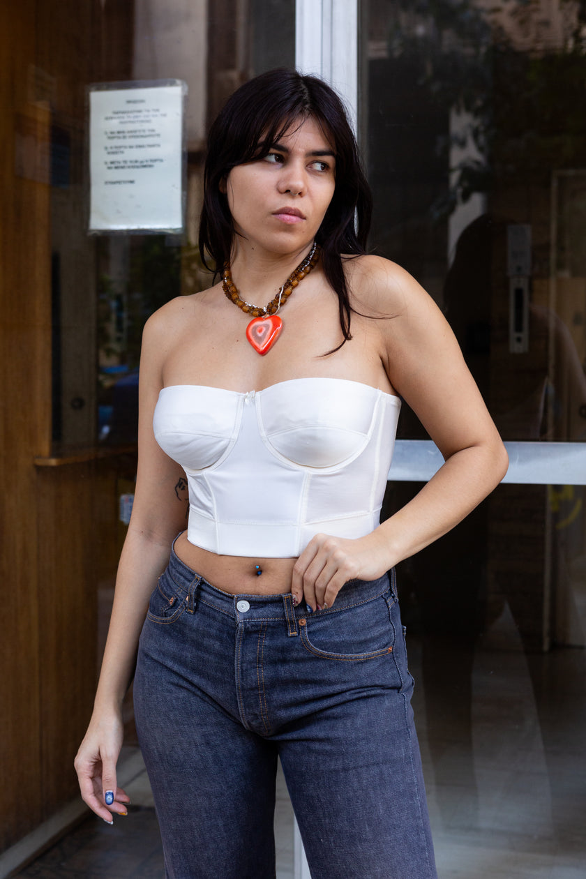 Super hot strapless corset top