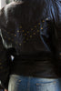 Vintage 80s biker leather jacket with stud detailing