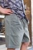 Khaki pleated chino pants