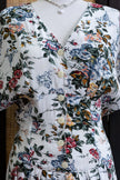 Vintage floral button up dress
