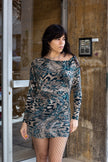 Super hot animal print Italian dress(M)