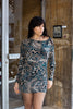 Super hot animal print Italian dress(M)