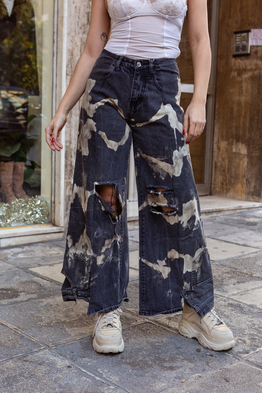 Thoughts reworked super hot baggy destressed up-cycled jeans (EU38)