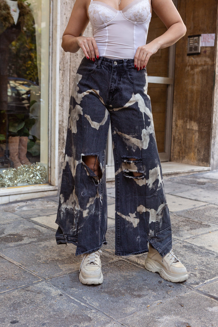 Thoughts reworked super hot baggy destressed up-cycled jeans (EU38)