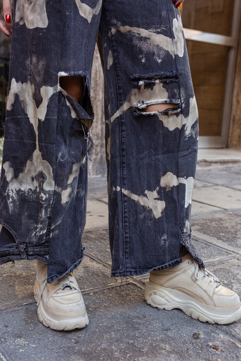 Thoughts reworked super hot baggy destressed up-cycled jeans (EU38)