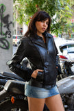 Beautiful vintage leather jacket with suede & stud details