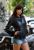 Beautiful vintage leather jacket with suede & stud details