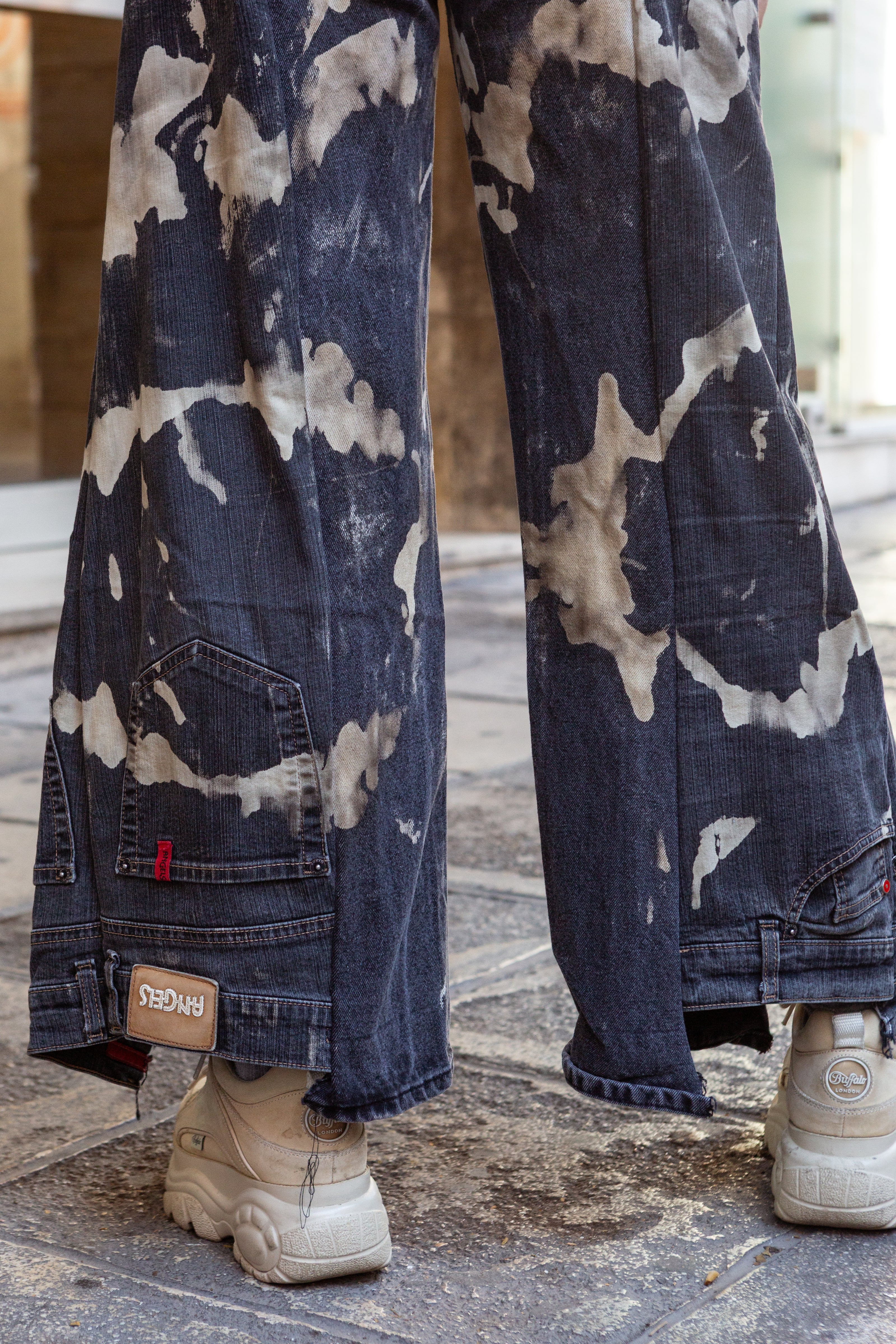 Thoughts reworked super hot baggy destressed up-cycled jeans (EU38)
