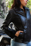 Beautiful vintage leather jacket with suede & stud details