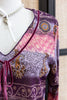 Boho Dreams Vintage Top – 90s Asymmetrical Paisley Blouse in Purple & Pink