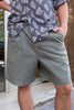 Khaki pleated chino pants