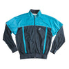 Vintage colorblock zip-up track jacket with detachable sleeves (L)