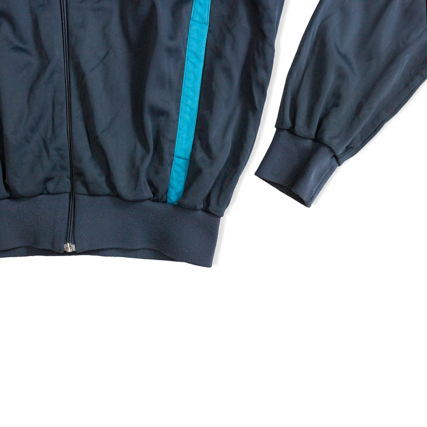 Vintage colorblock zip-up track jacket with detachable sleeves (L)