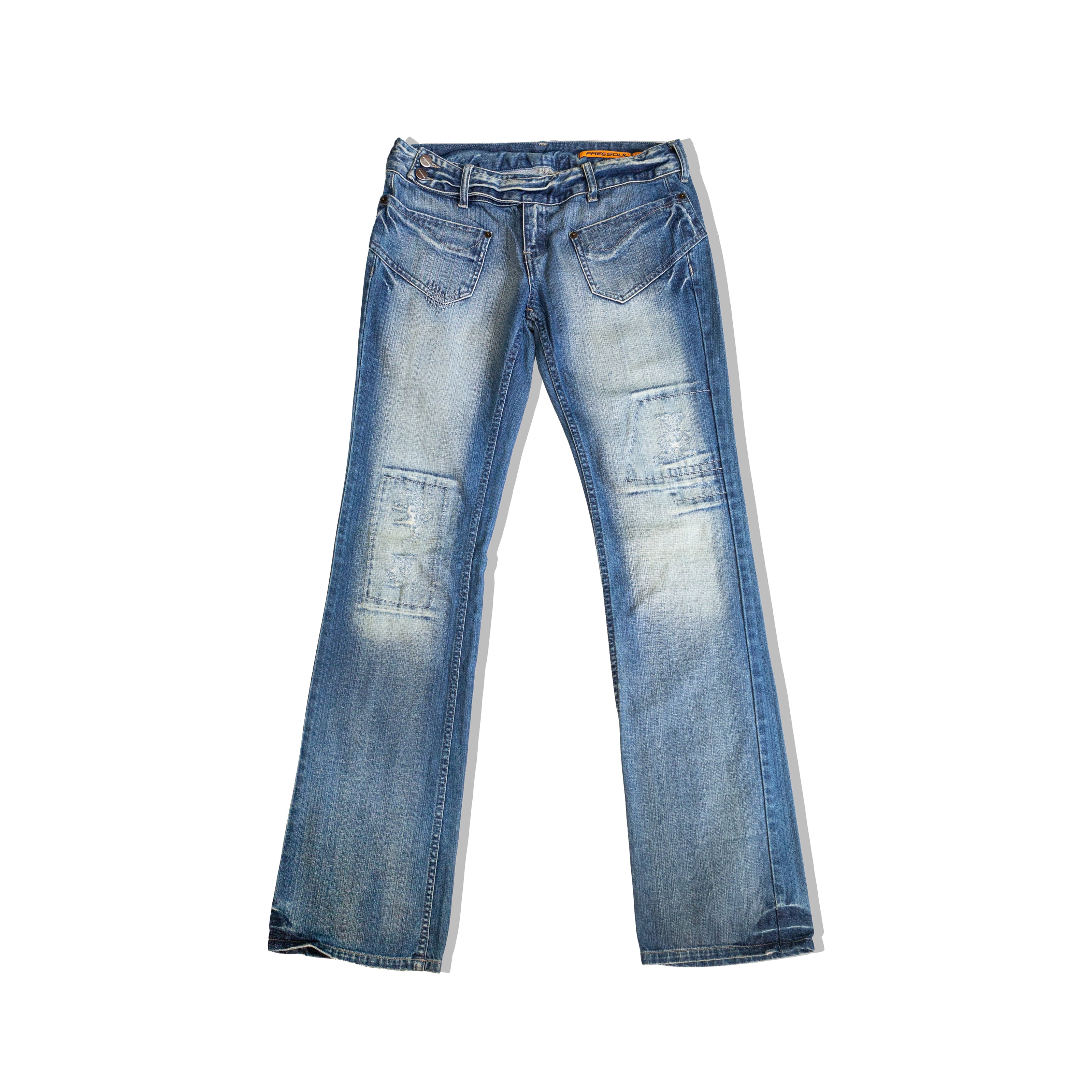 FREESOUL LOW WAISTED Y2K JEANS W30