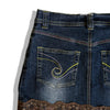 Vintage denim skirt with lace details (S)