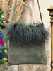 Super cute de Deadstock suede bag with furry details