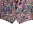 Vintage NEW FAST multicolor abstract floral print waistcoat vest (XL)
