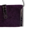 Stunning deep purple genuine suede shoulder bag